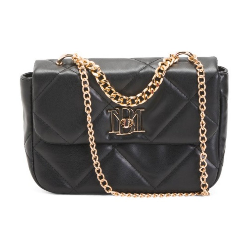 BADGLEY MISCHKA Small Diamond Quilted Chain Crossbody